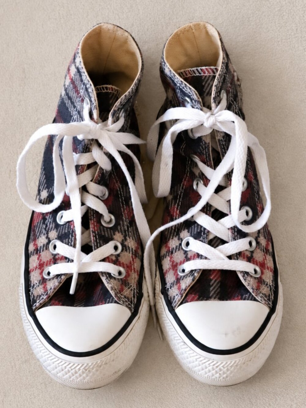 Converse Chuck Taylor All Star Plaid High Top Sneakers Women's 7 Men's 5